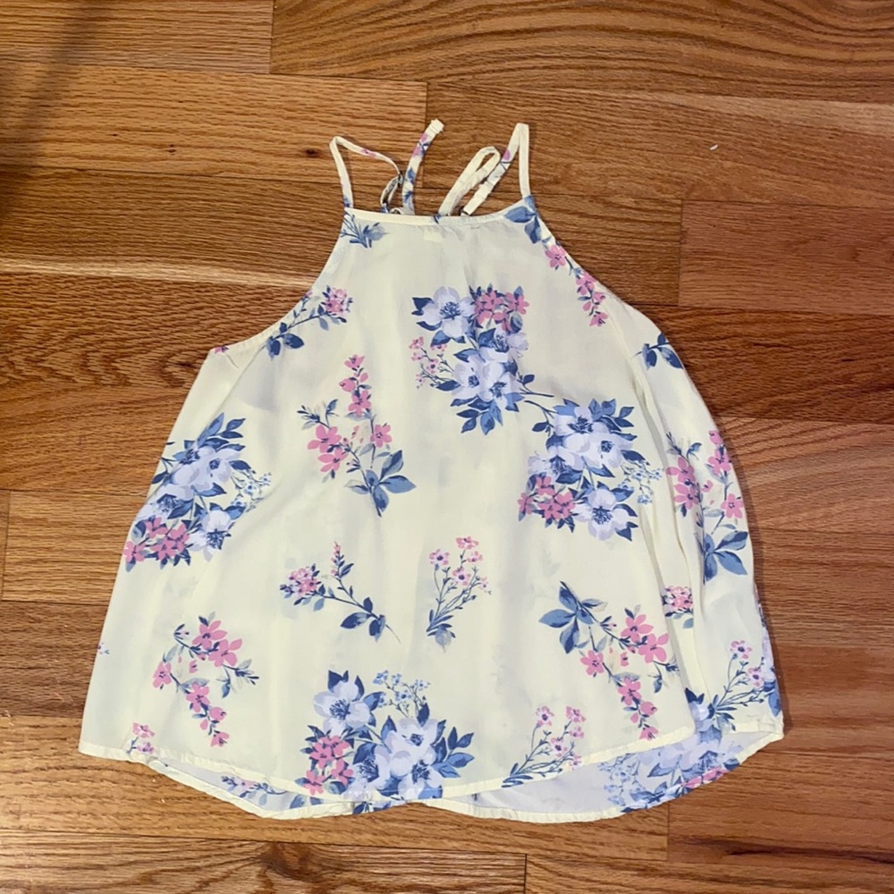 Yellow Floral Hollister Tank Size XS